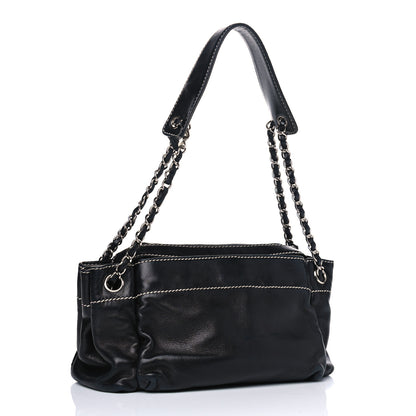 Chanel Lambskin Lax Accordion Hobo Black 2 of 10