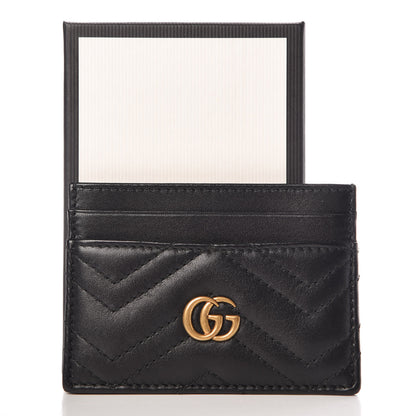 Gucci Calfskin Matelasse GG Marmont Card Holder Black 7 of 7