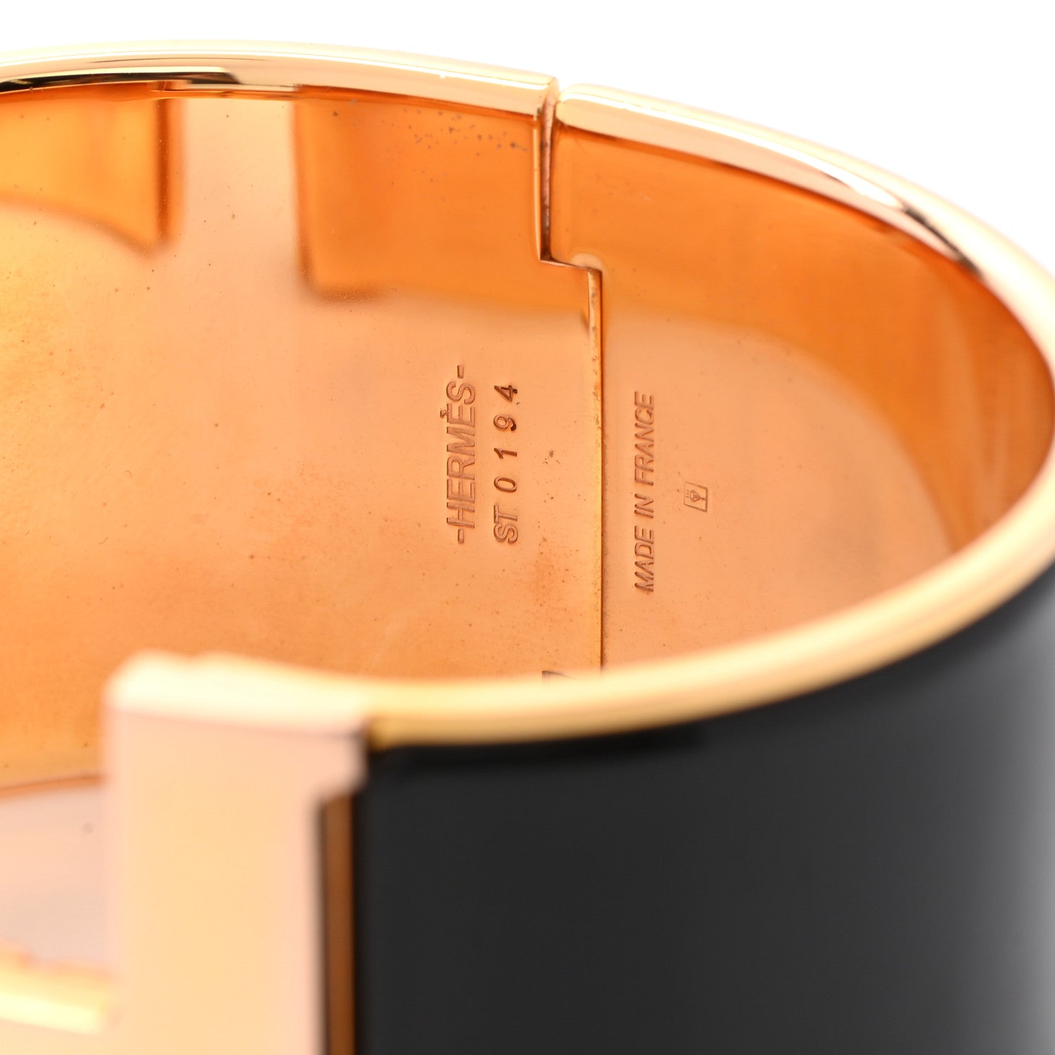 Hermes Enamel Extra Wide Clic Clac H Bracelet GM Black 4 of 5