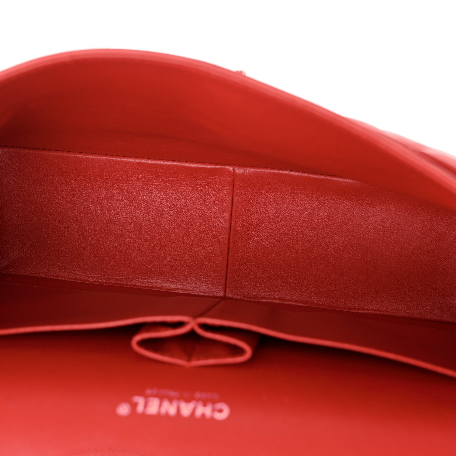 Chanel Lambskin Quilted Jumbo Double Flap Red 5 of 16