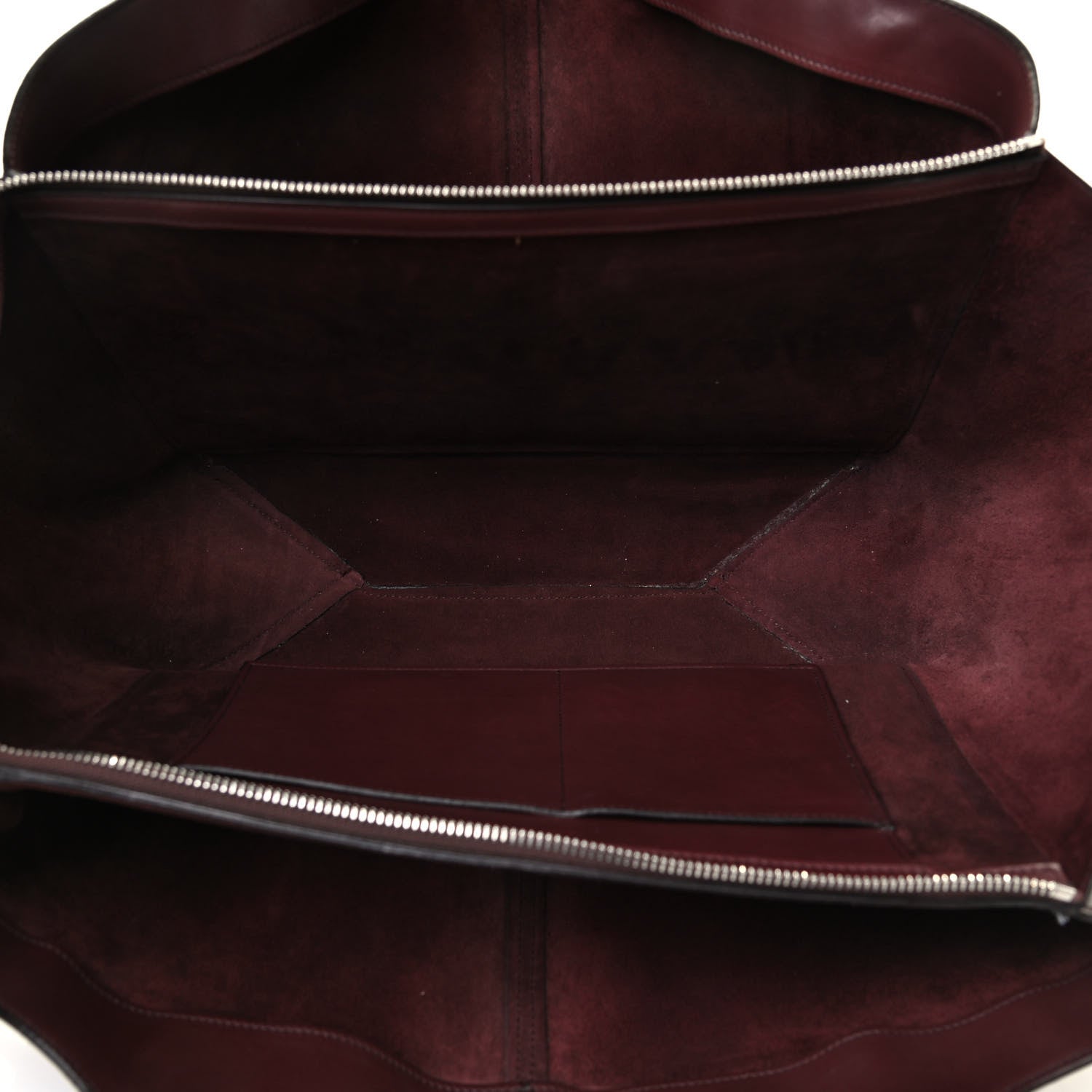 Celine Supple Natural Calfskin Medium Tri-Fold Bag Burgundy 4 of 4