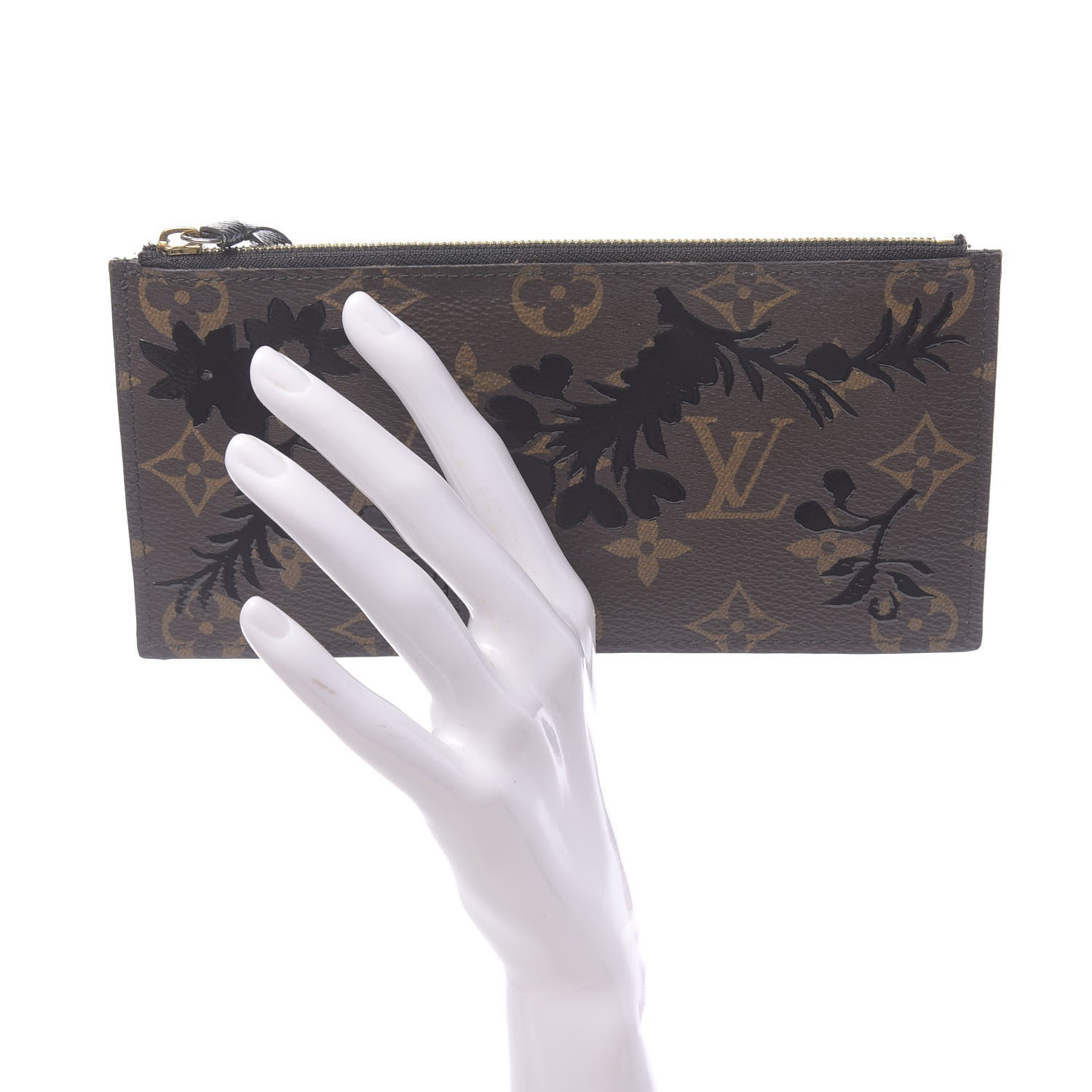 Louis Vuitton Monogram Blossom Felicie Chain Wallet Zippered Insert 2 of 6