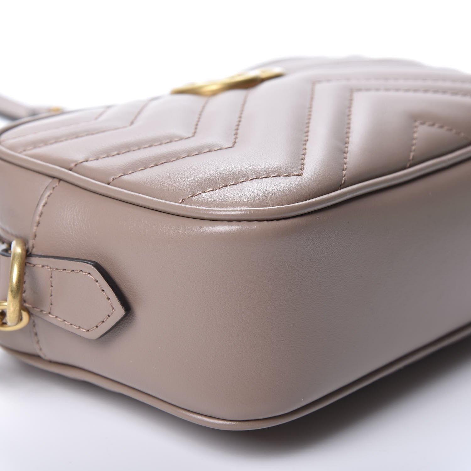 Gucci Calfskin Matelasse Mini GG Marmont Chain Shoulder Bag Porcelain Rose 5 of 10