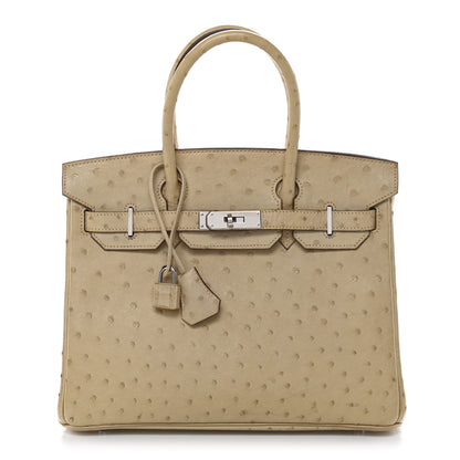 Hermes Ostrich Birkin 30 Parchemin 1 of 10