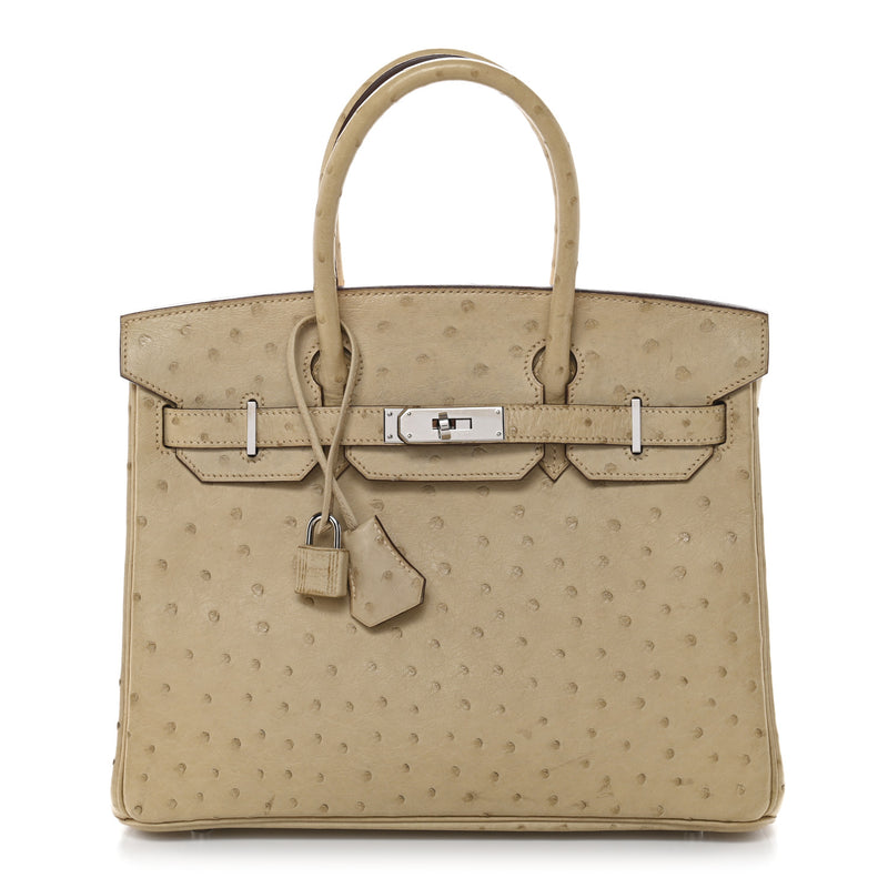 Hermès Ostrich Birkin 30 Parchemin PHW