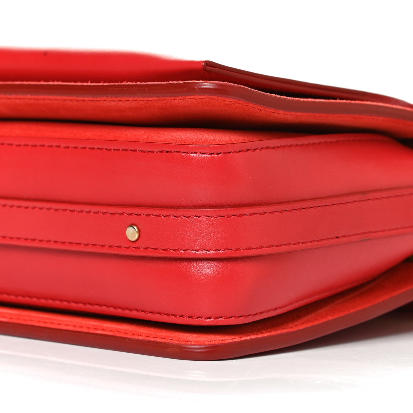 Calfskin Suede Small Roy Bag Plaid Red