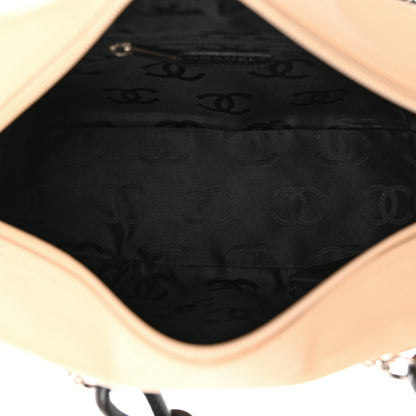 Chanel Calfskin Quilted Large Cambon Bowler Beige Black 5 of 12