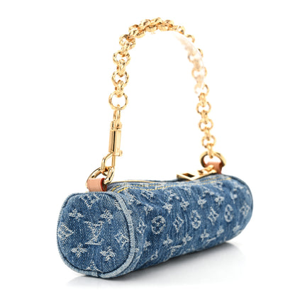 Louis Vuitton Monogram Denim Mini Papillon Denim Blue 3 of 8