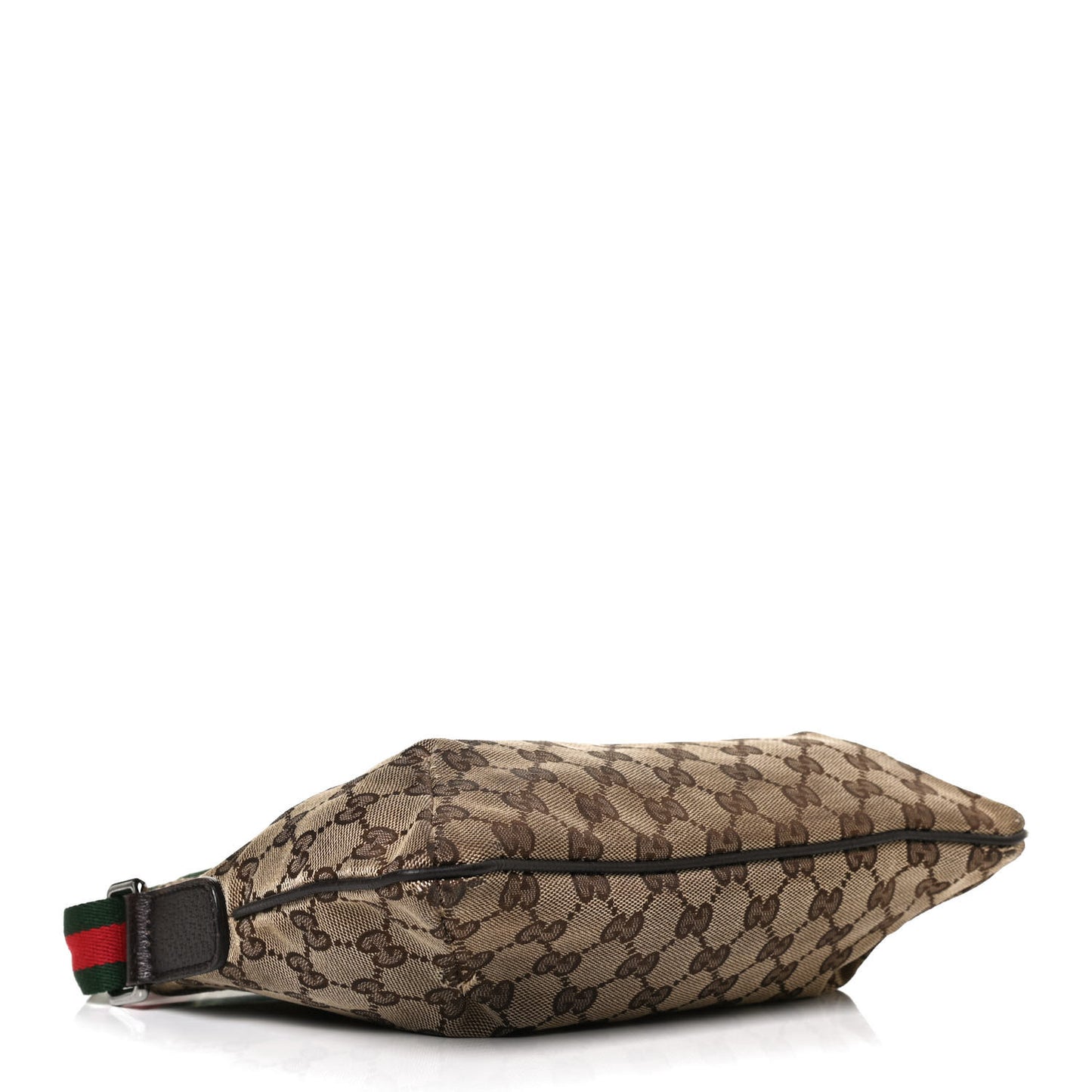 Monogram Web Small Flat Messenger Crossbody Dark Brown