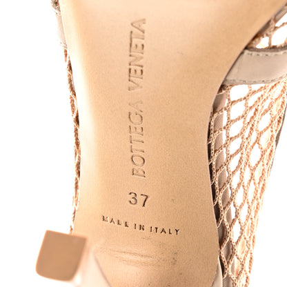 Bottega Veneta Mesh Calfskin Chain Stretch Pumps 37 Beige 6 of 10