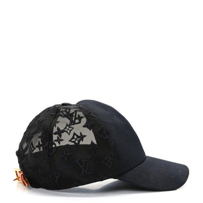 Louis Vuitton Monogram Mesh Cotton Cap M Black 4 of 7
