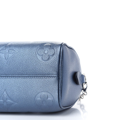 Louis Vuitton Metallic Empreinte Monogram Giant Speedy Bandouliere 20 Navy Nacre 8 of 8