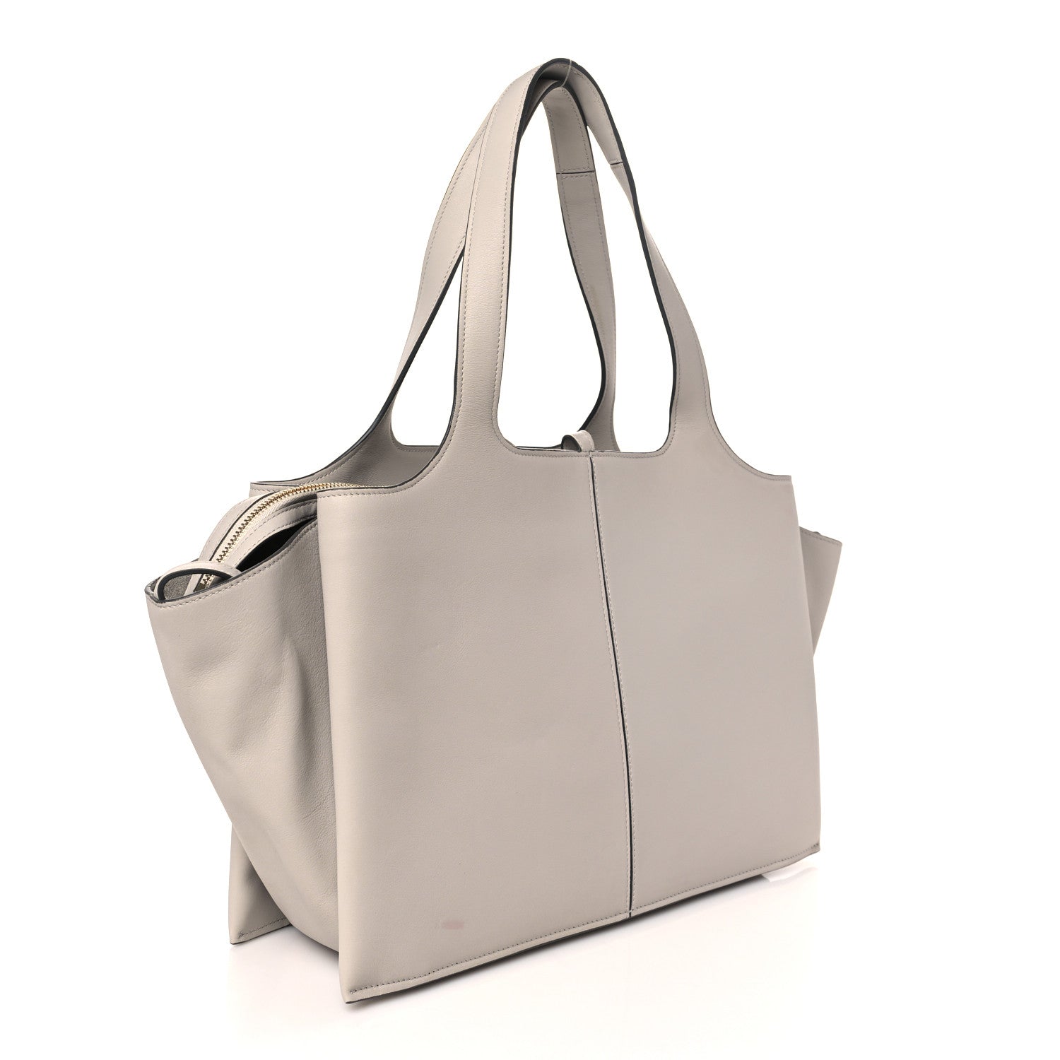 Celine Baby Grained Calfskin Medium Tri-Fold Bag Powder 3 of 10