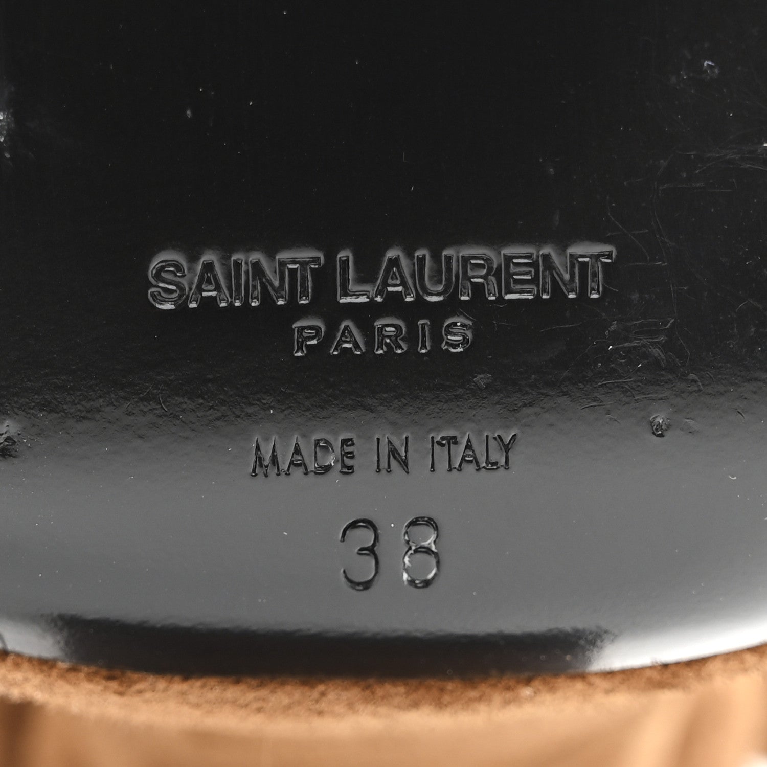 Saint Laurent Suede Bianca 85 Platform Sandals 38 Land 9 of 10