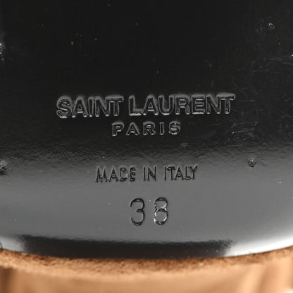 Saint Laurent Suede Bianca 85 Platform Sandals 38 Land 9 of 10