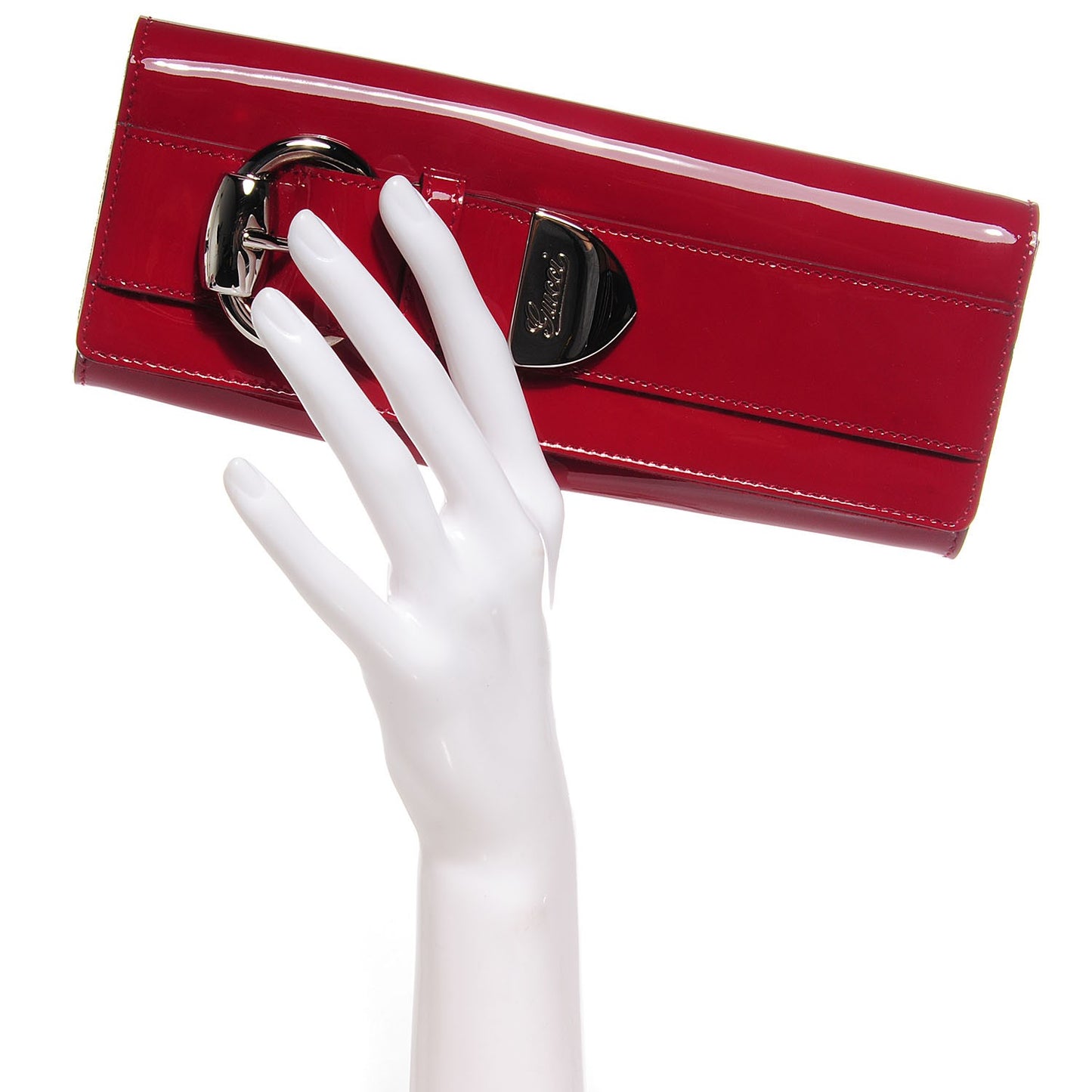Patent Romy Clutch Red