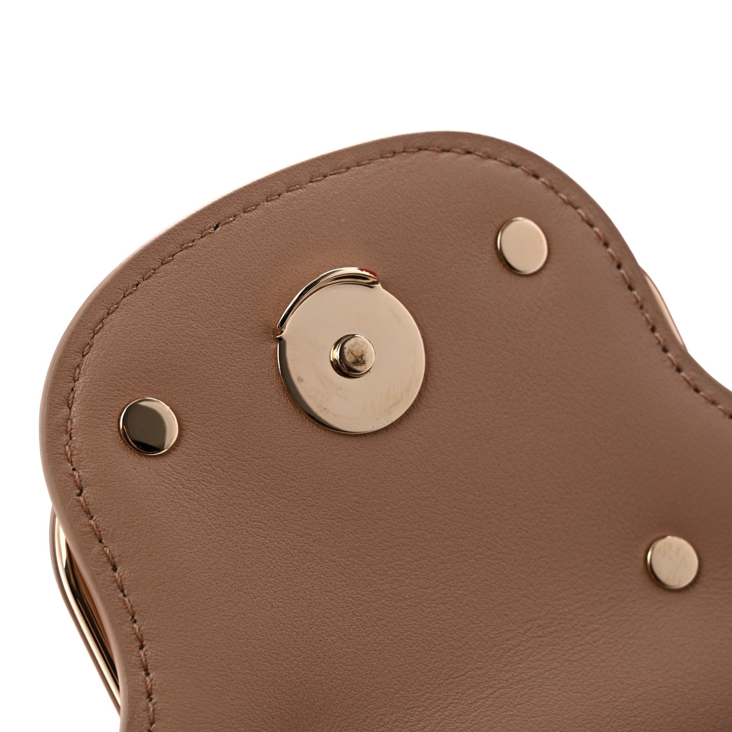 Calfskin Enamel Vlogo Loco Shoulder Bag Rose Cannelle