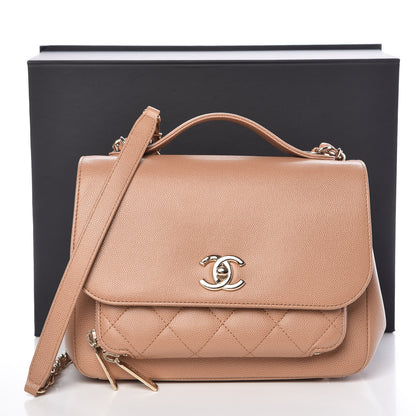 Chanel Caviar Quilted Small Business Affinity Flap Camel 10 of 10