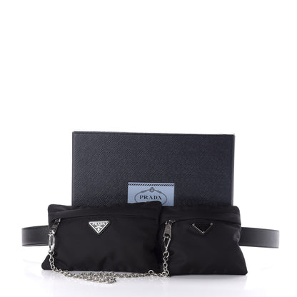 Prada Tessuto Nylon Saffiano Belt Bag 100 40 Black 9 of 9