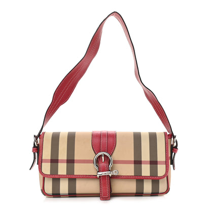 Burberry House Check Buckle Shoulder Bag Red 1 of 13