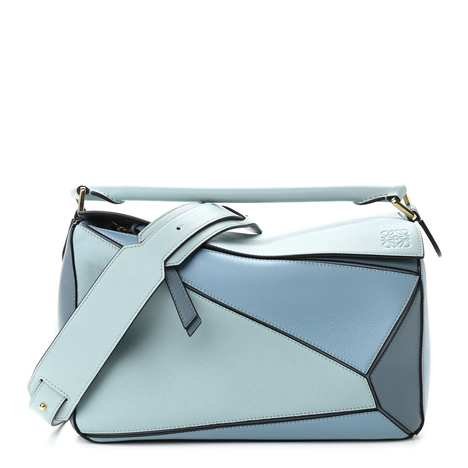 Loewe Calfskin Medium Puzzle Bag Aqua Light Blue Stone Blue 1 of 9