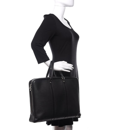 Louis Vuitton Epi Porte-Documents Voyage Briefcase Black 2 of 11