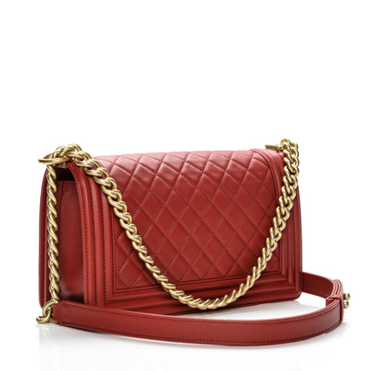Chanel Caviar Medium Boy Flap Dark Red 3 of 7