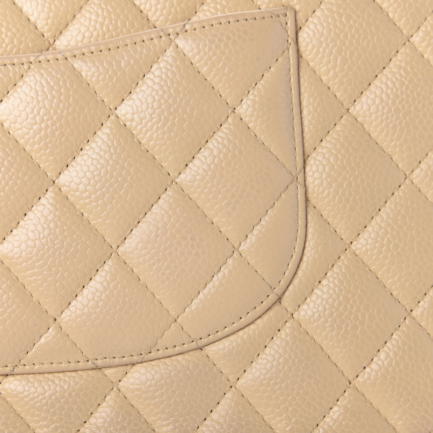 Chanel Caviar Quilted Medium Double Flap Beige Clair 16 of 17