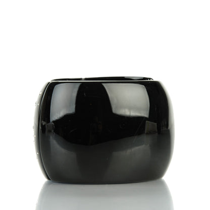 Chanel Resin Crystal CC Cuff Black 3 of 6