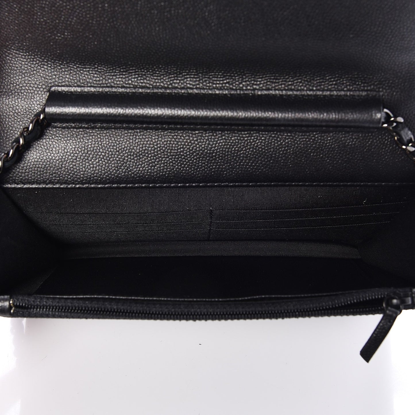 Caviar Quilted Boy Wallet On Chain WOC So Black