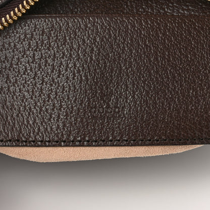 Gucci GG Supreme Monogram Textured Calfskin Web Mini Ophidia Half Moon Hobo Beige Ebony New Acero 7 of 10