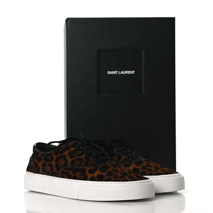 Saint Laurent Pony Hair Venice Low Top Sneakers 39.5 Black 7 of 8