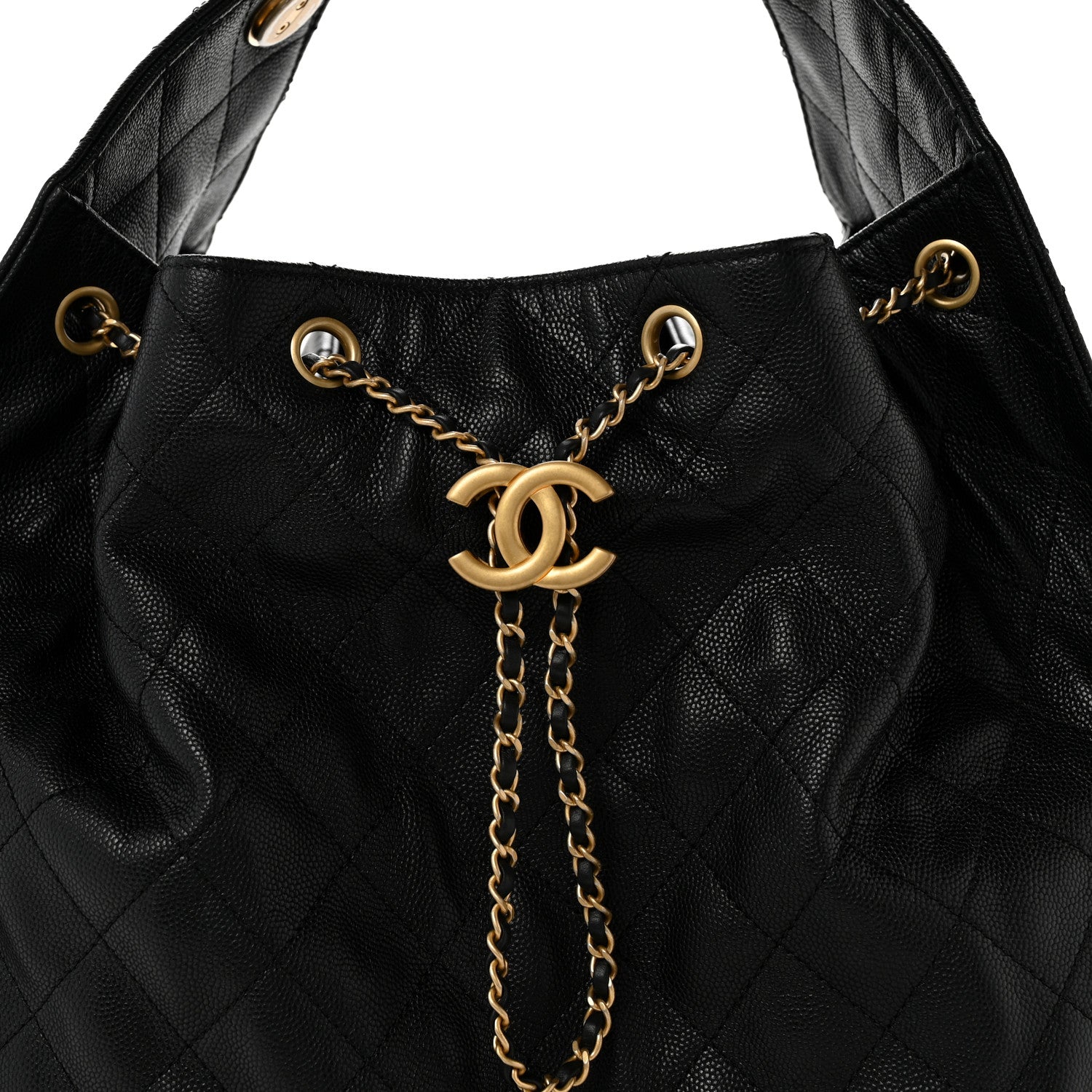 Chanel Caviar Quilted Large Chanel 25 Handbag Black 9 of 11