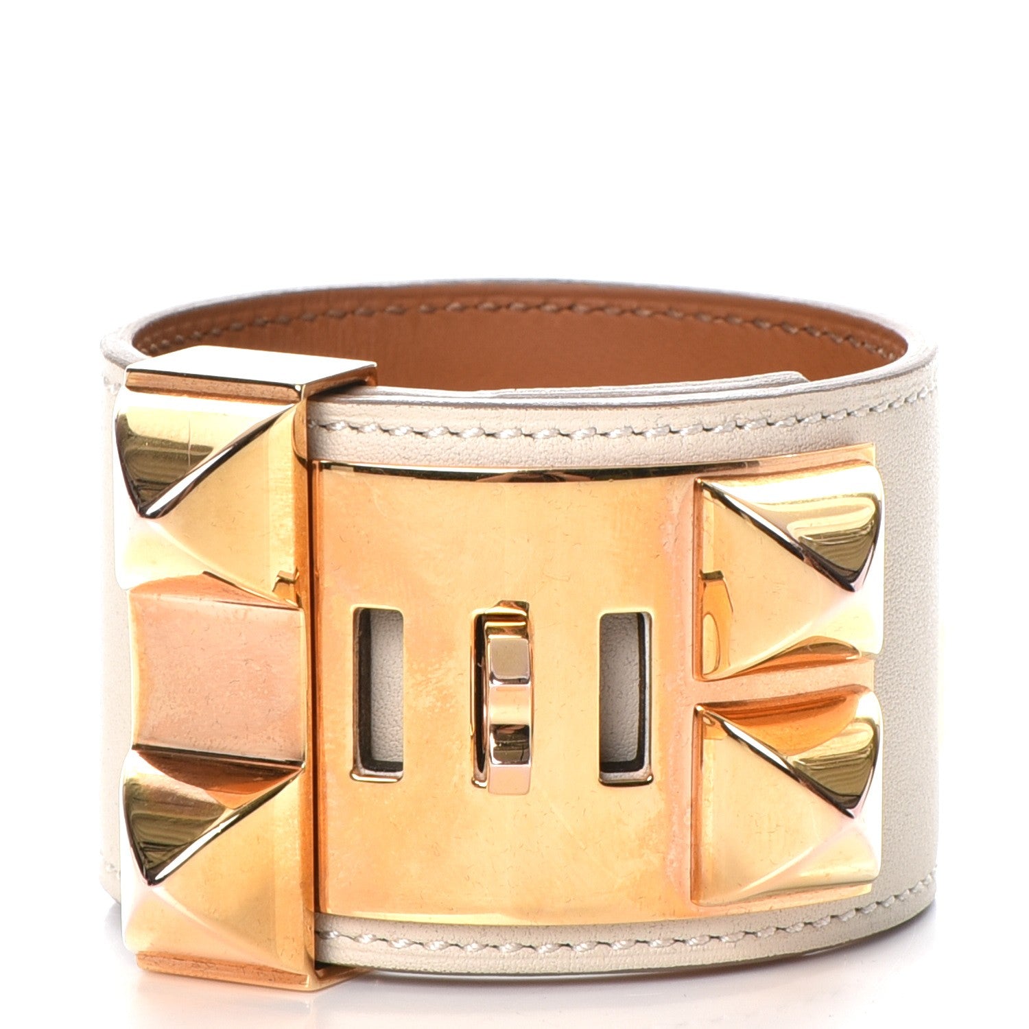 Hermes Swift Collier de Chien CDC Bracelet S Craie 3 of 10