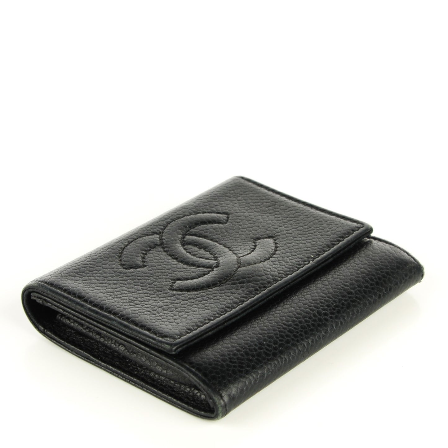 Caviar Timeless CC Flap Card Holder Black