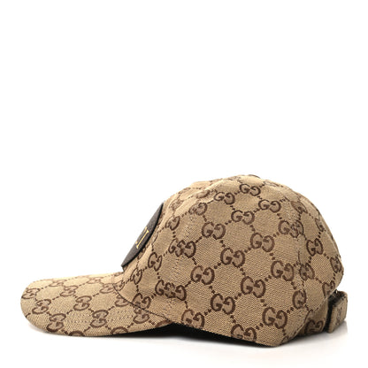 Gucci Monogram Textured Dollar Calfskin Zeno Baseball Hat M Beige 6 of 9
