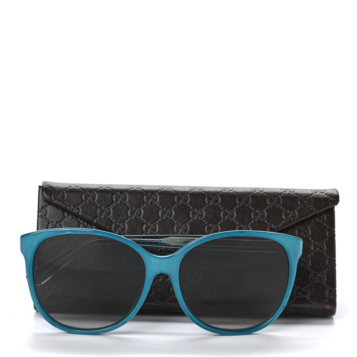 Round Frame Sunglasses GG3845/F/S Turquoise