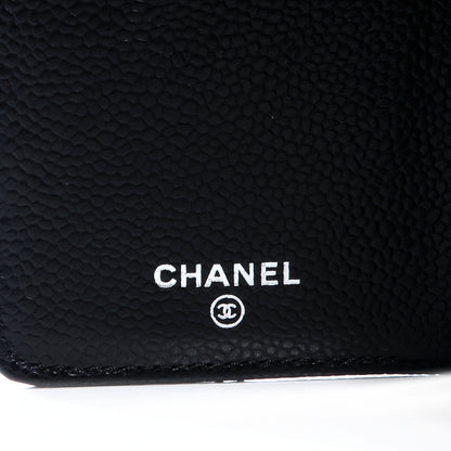 Chanel Caviar Quilted Yen Wallet Black 7 of 9