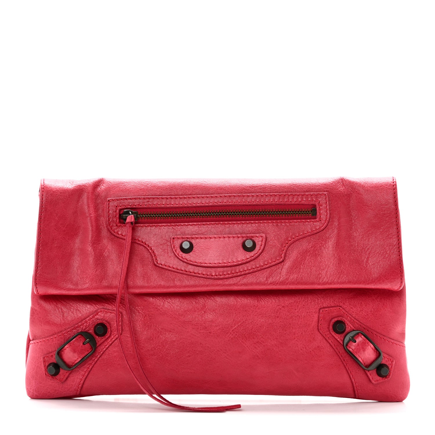 Balenciaga Agneau Classic Hardware Envelope Clutch Rose Thulian 1 of 11