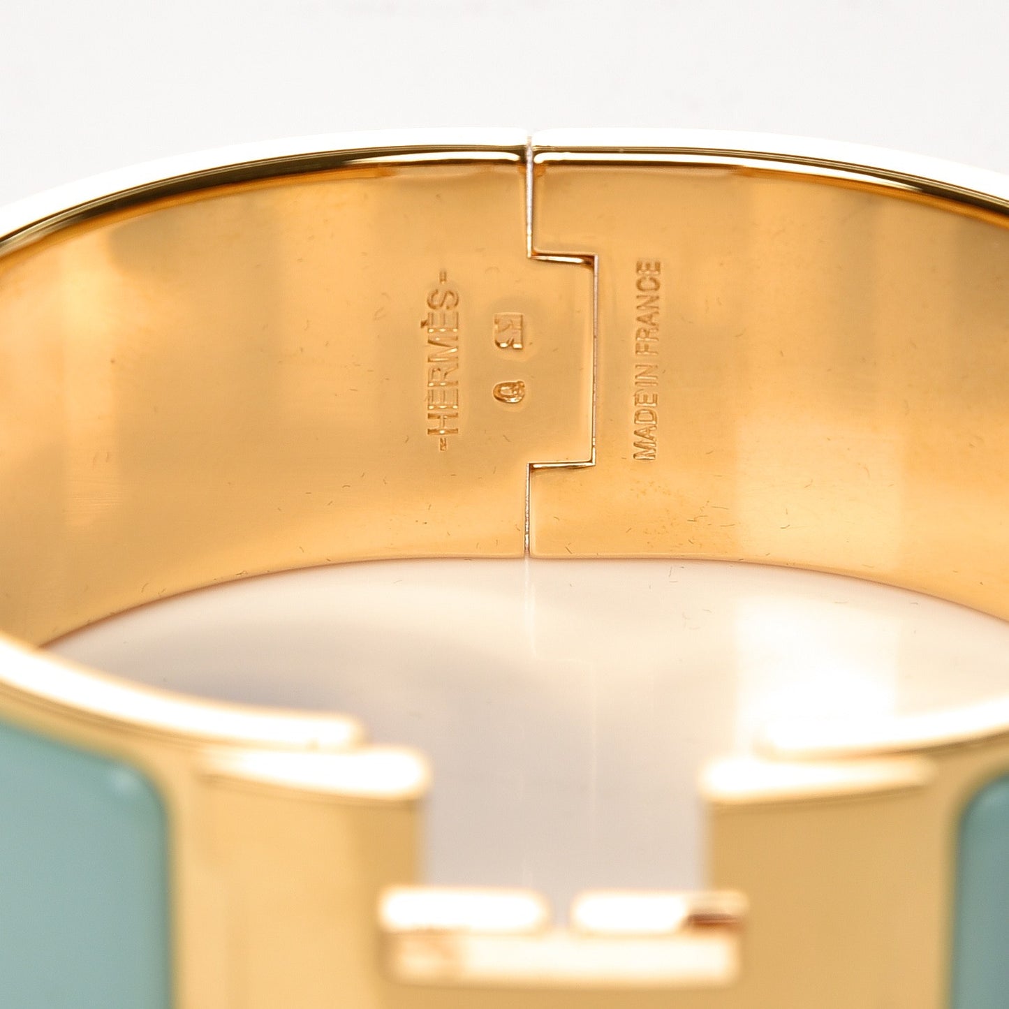 Enamel Wide Clic Clac H Bracelet PM Lagon