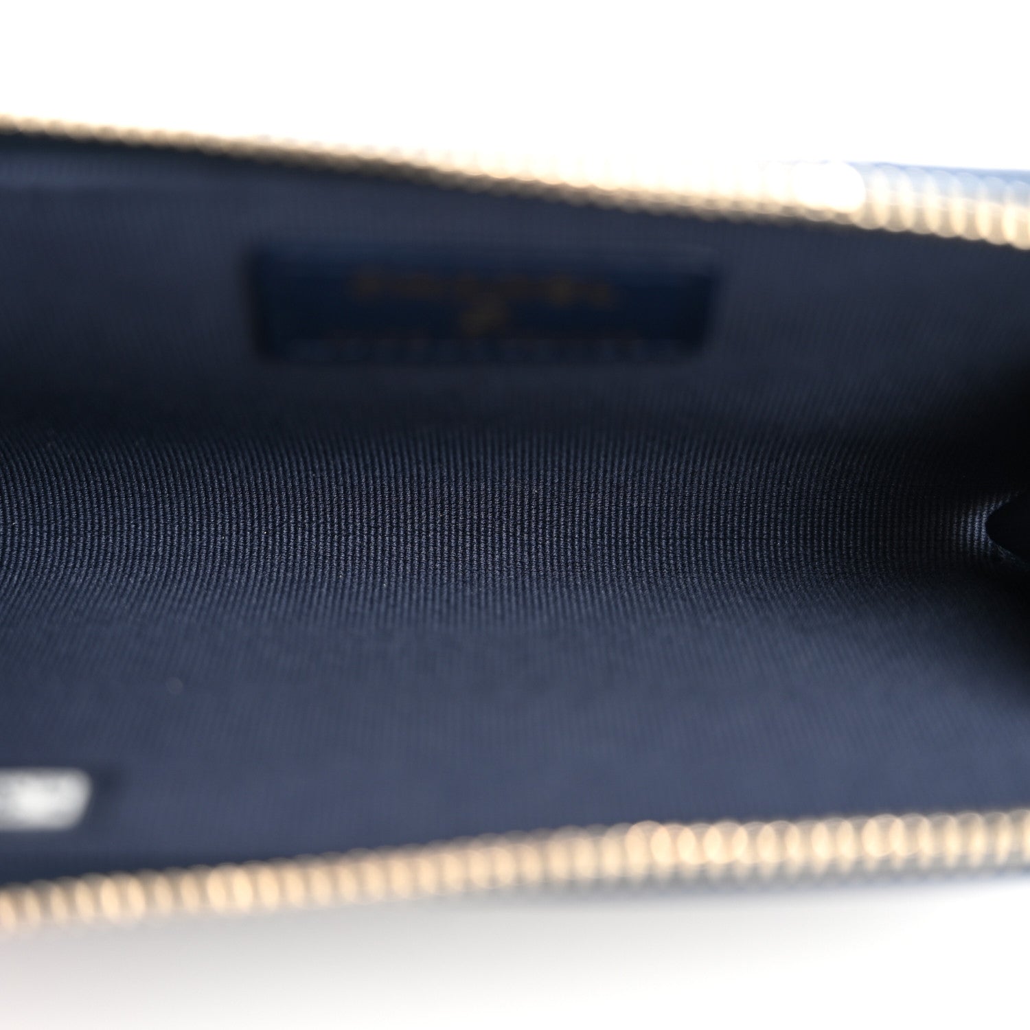 Chanel Caviar Quilted CC Zip Around Card Holder Navy 6 of 12
