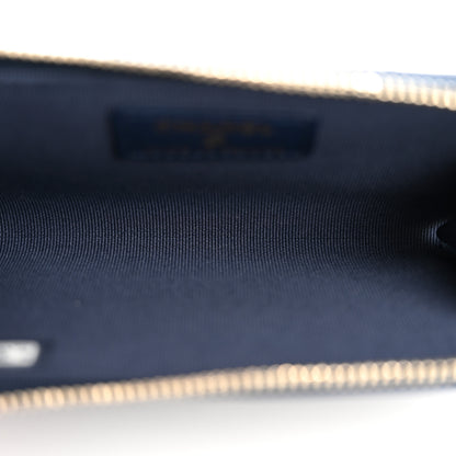 Chanel Caviar Quilted CC Zip Around Card Holder Navy 6 of 12