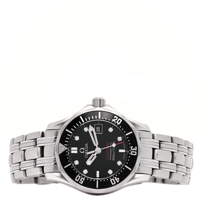 Omega Stainless Steel Diamond 28mm Seamaster Diver 300M Quartz Watch Black 212.30.28.61.51.001 2 of 4