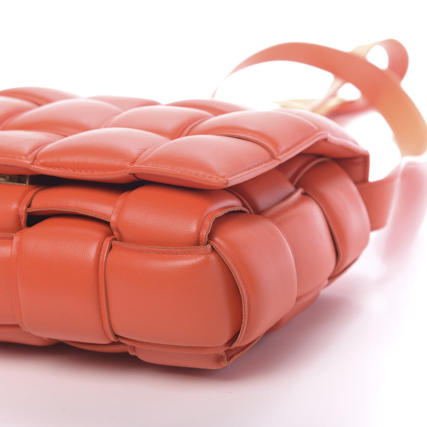 Nappa Maxi Intrecciato Padded Cassette Crossbody Orange