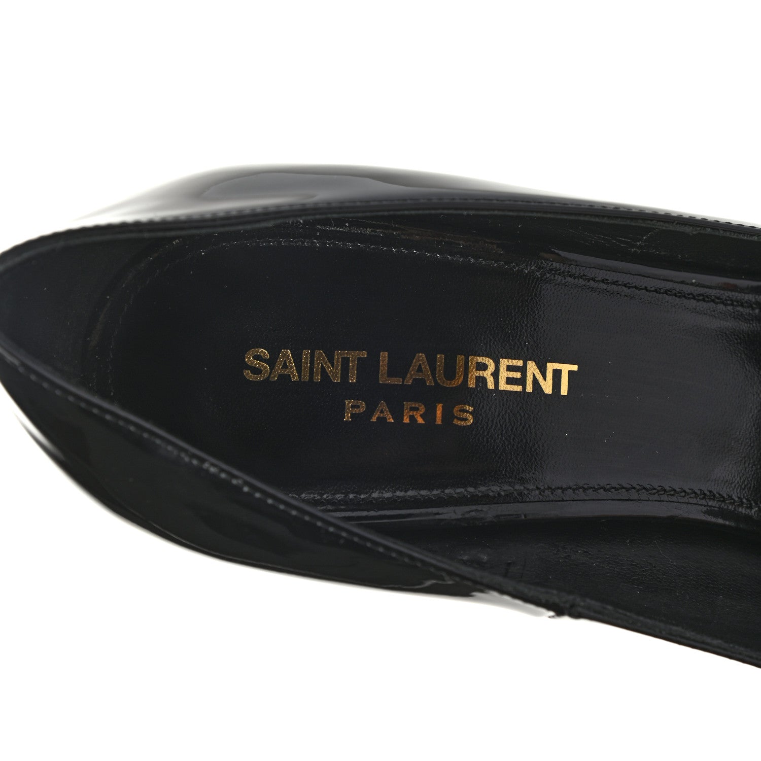Saint Laurent Patent Opyum 110 Pumps 39 Black Gold 7 of 8