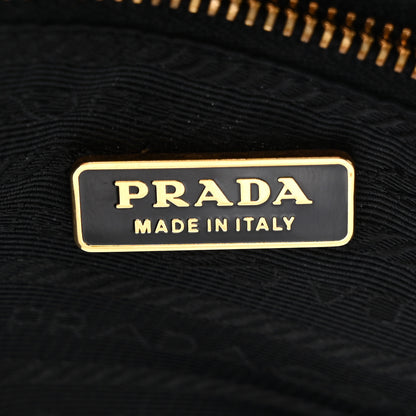 Prada Tessuto Nylon Soft Calfskin Shopping Satchel Black 6 of 9