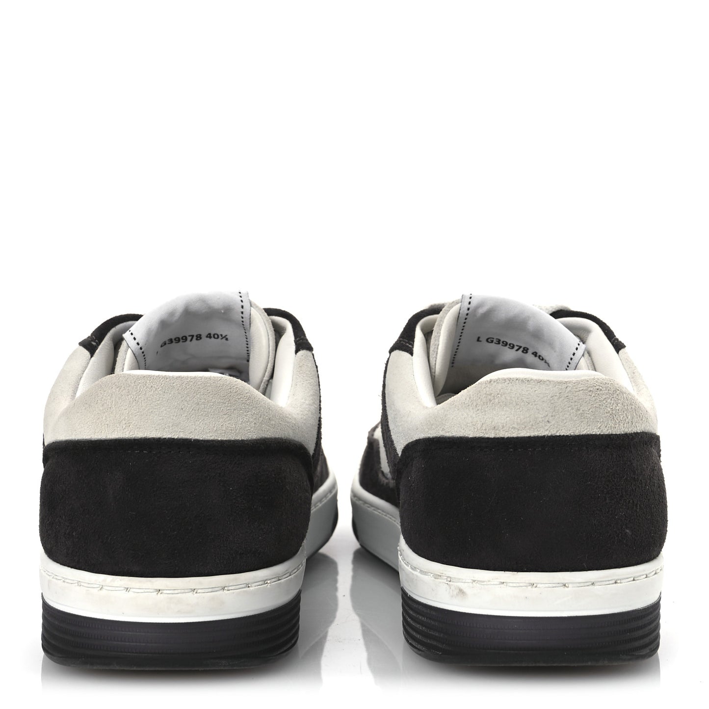 Suede Kidskin Womens CC Sneakers 40.5 Black White