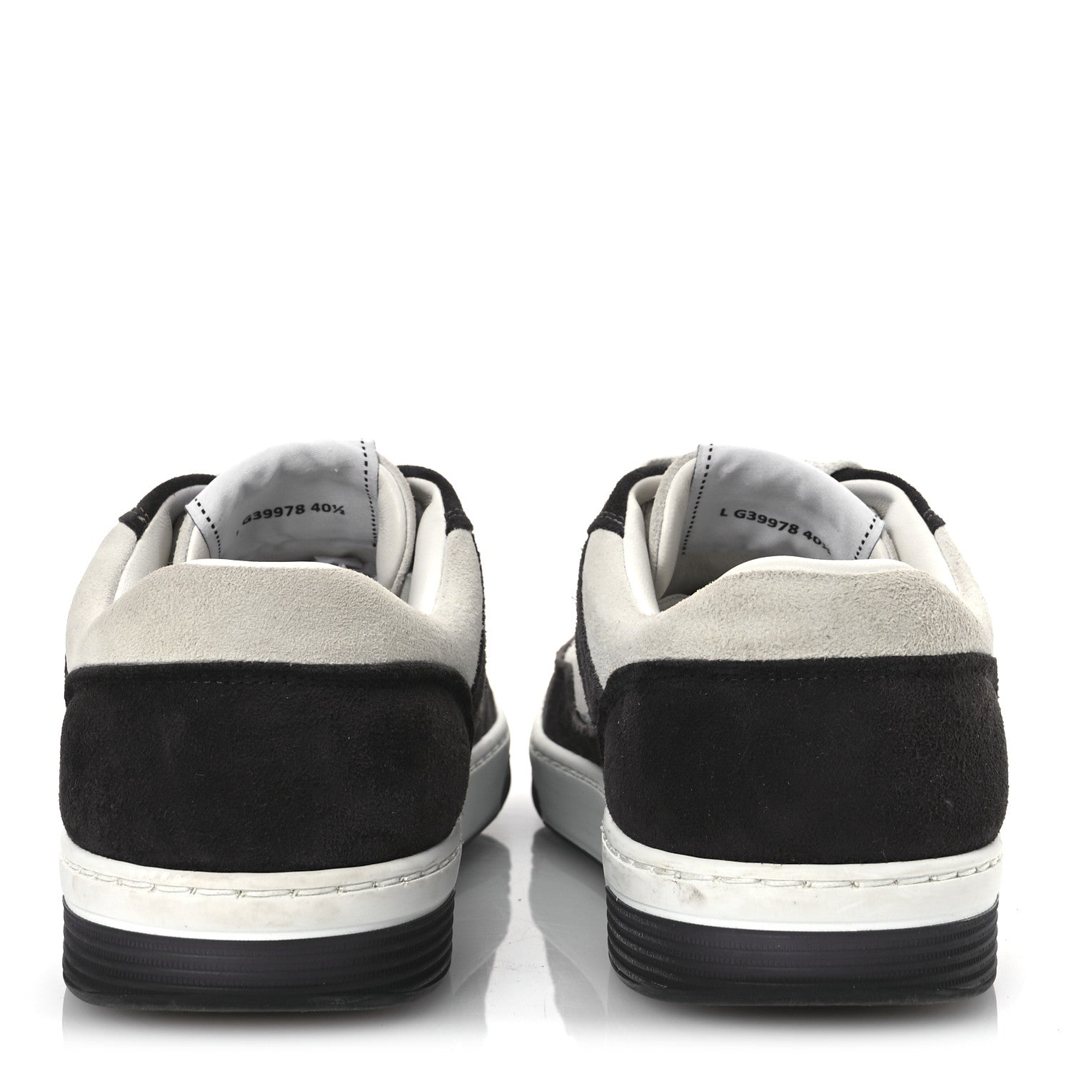 Chanel Suede Kidskin Womens CC Sneakers 40.5 Black White 6 of 11