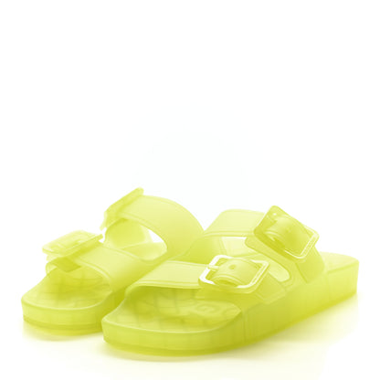 Balenciaga Technical Polyurethane Mallorca Slide Sandals 38 Fluo Yellow 3 of 6