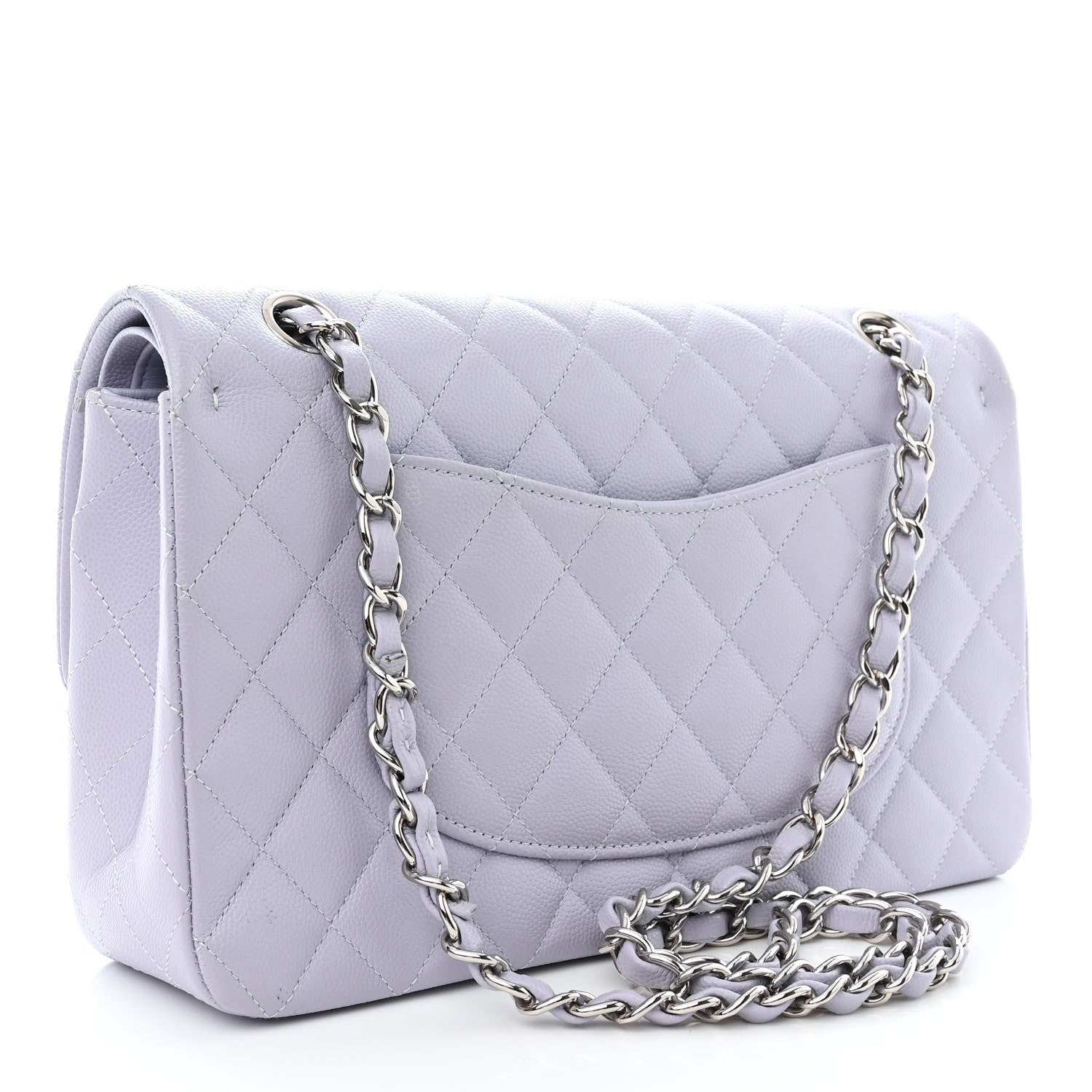 Chanel Caviar Quilted Medium Double Flap Light Purple 3 of 11